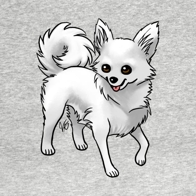 Dog - Chihuahua - Long Haired - White by Jen's Dogs Custom Gifts and Designs